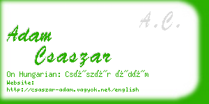 adam csaszar business card